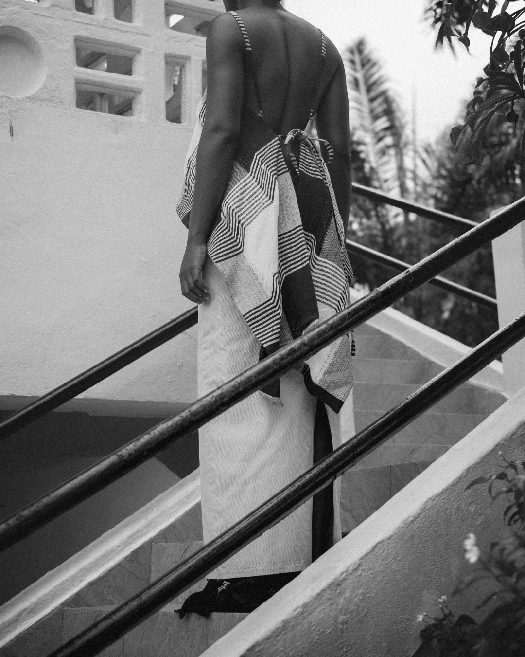 Ajabeng fashion detail on a stairway