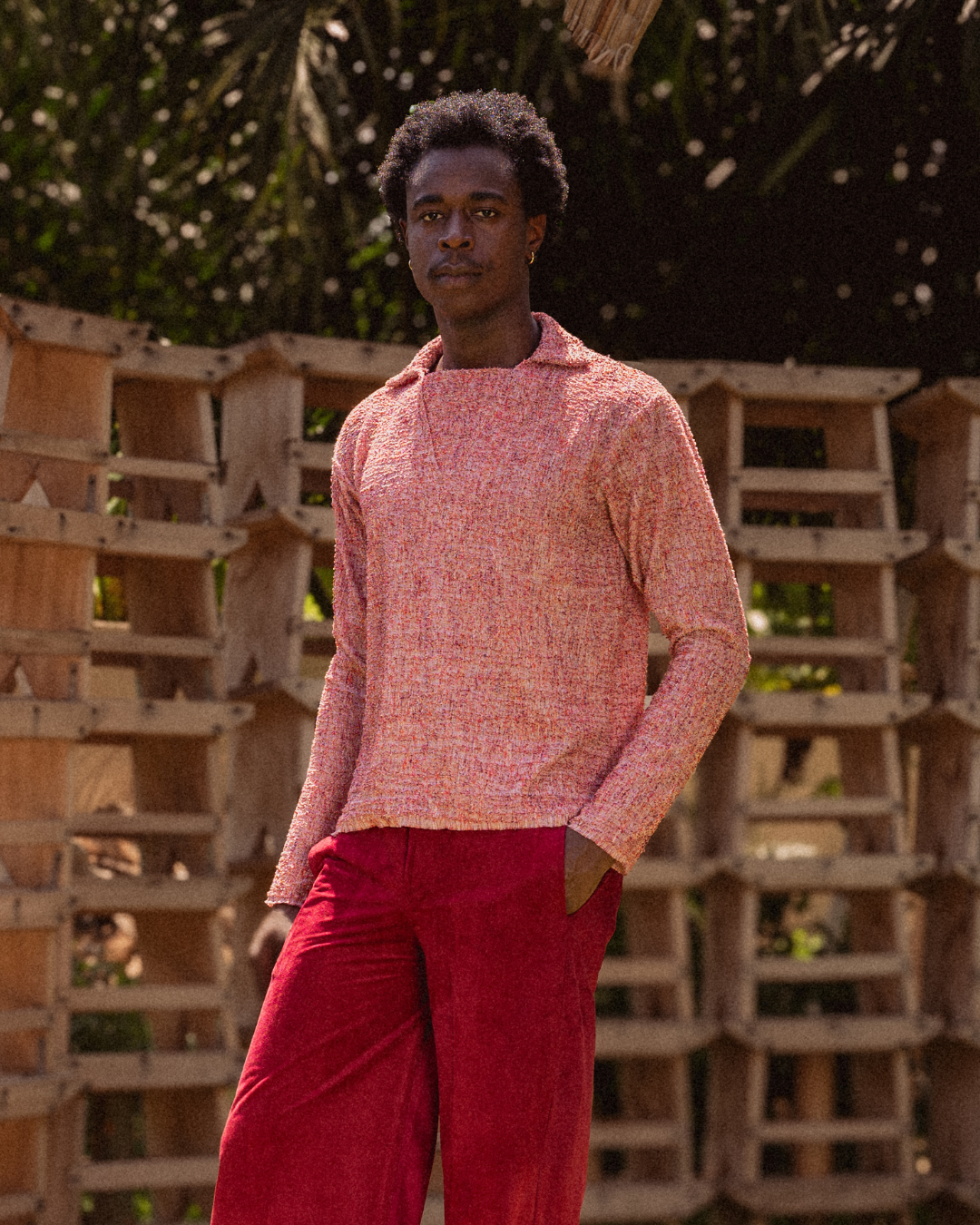 rose knit set in the Ajabeng lookbook