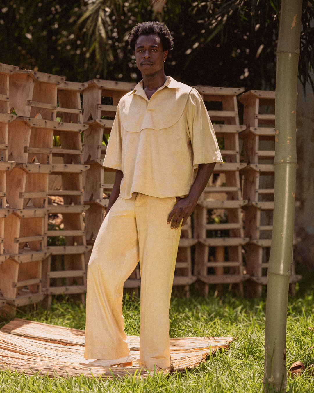 quiet cream set in the Ajabeng lookbook