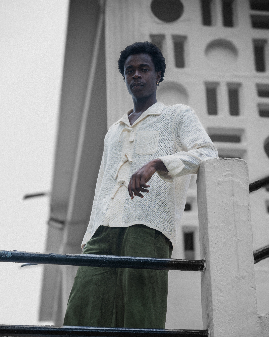 Ajabeng fashion portrait in an architectural setting